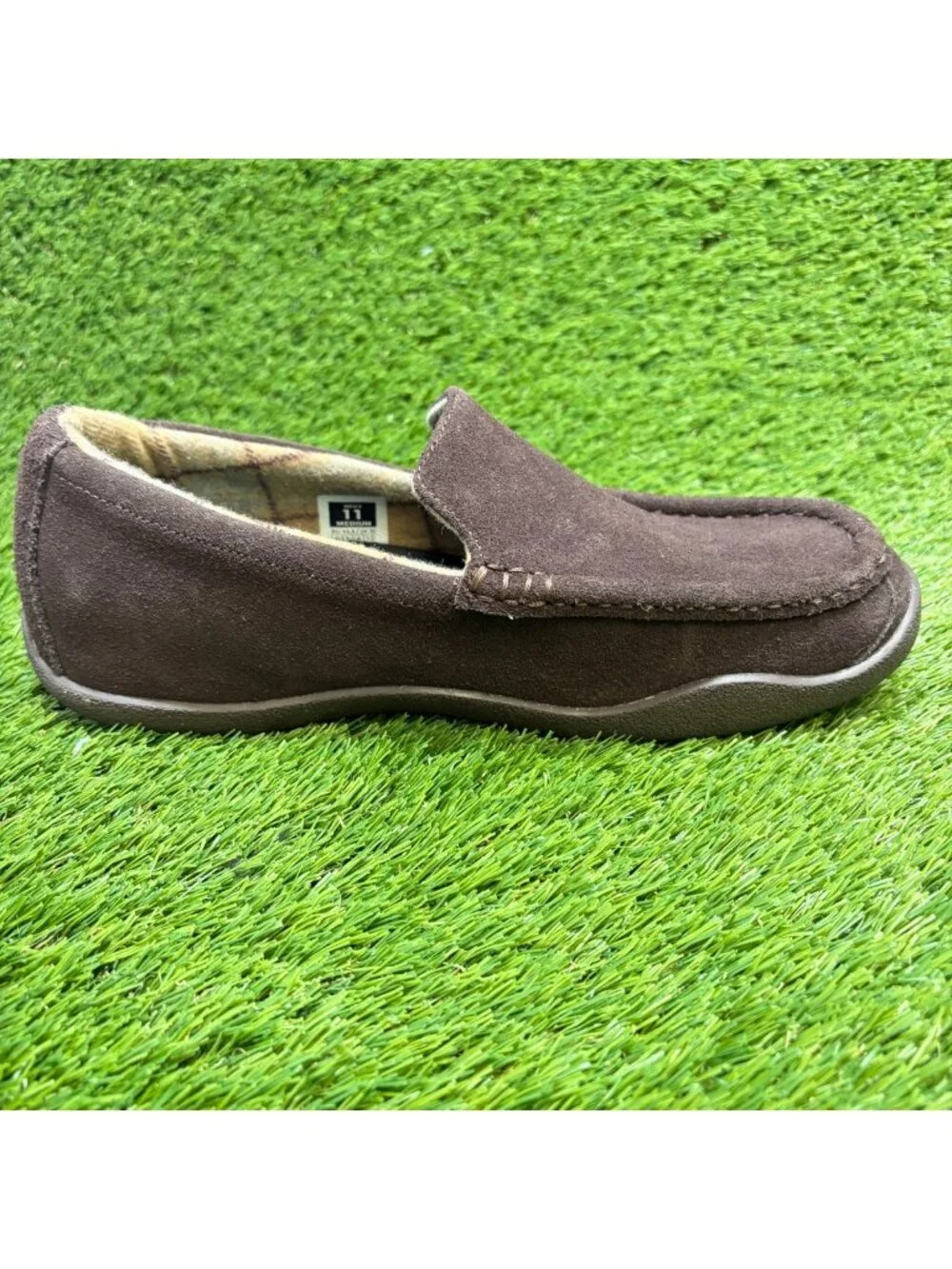 Kuru Loft Mens Size 11 Brown Casual Walking Moccasin Slip-On Slippers Shoes